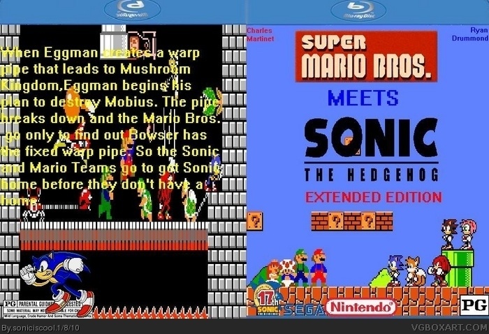 Super Mario Bros. Meets Sonic The Hedgehog box art cover