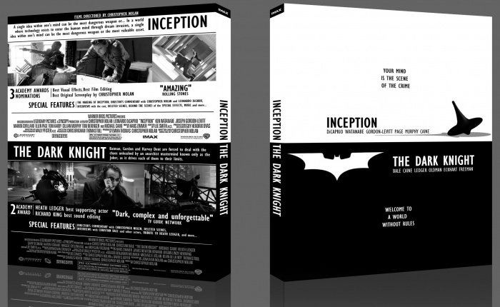 The Dark Knight/ Inception (Double Pack) DVD box art cover