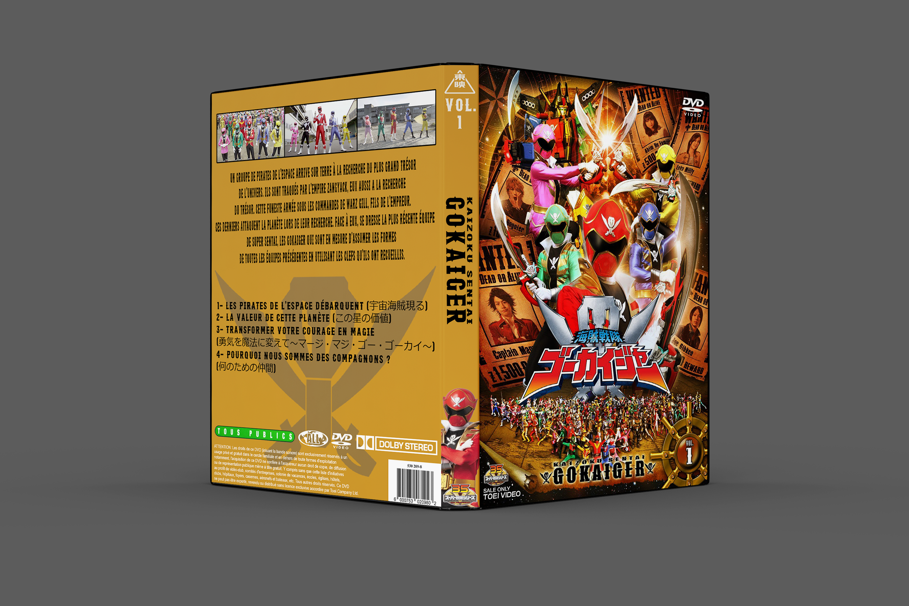 Kaizoku Sentai Gokaiger Volume: 1 box cover