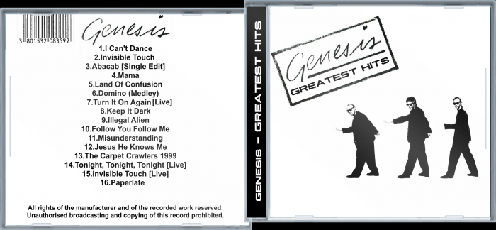 Genesis - Greatest Hits box art cover