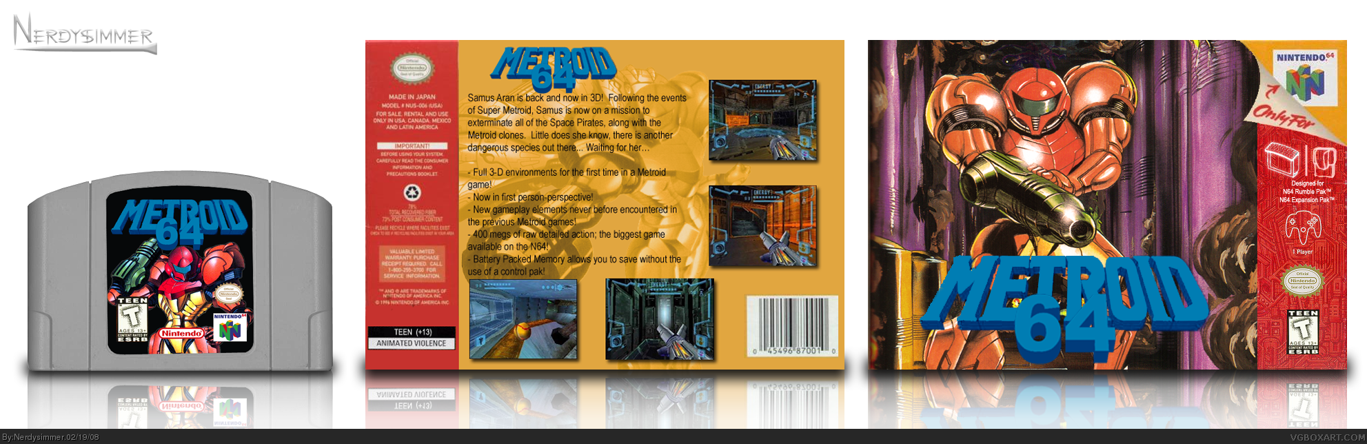 Metroid 64 box cover