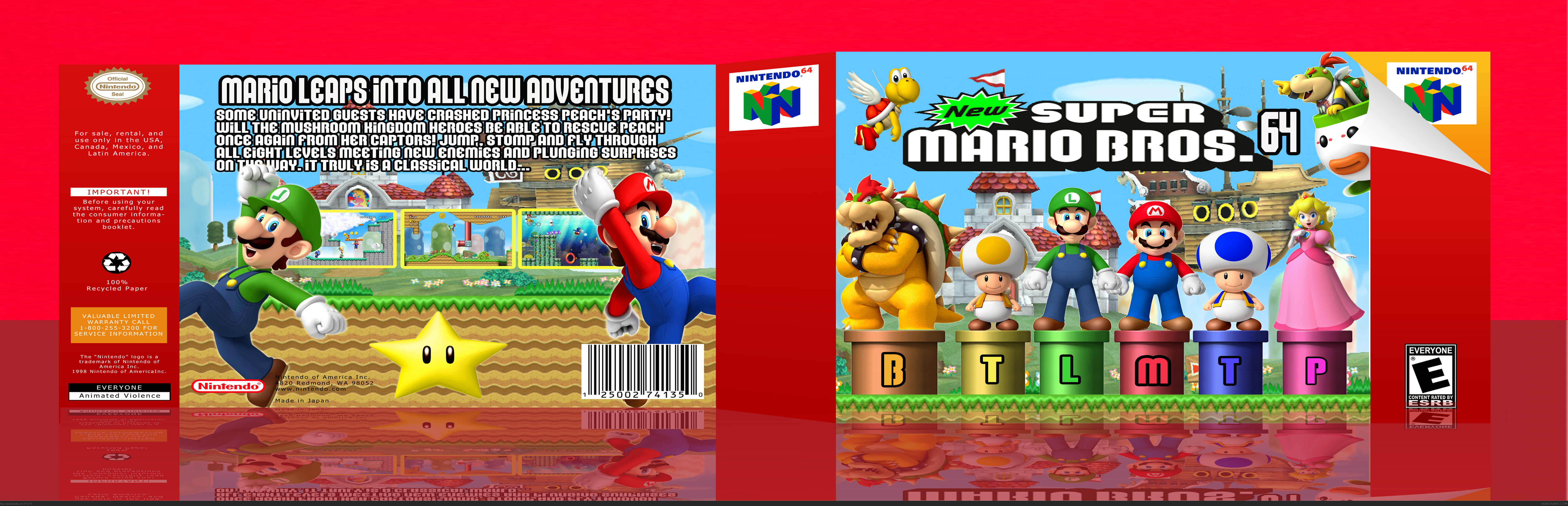 New Super Mario Bros 64 box cover