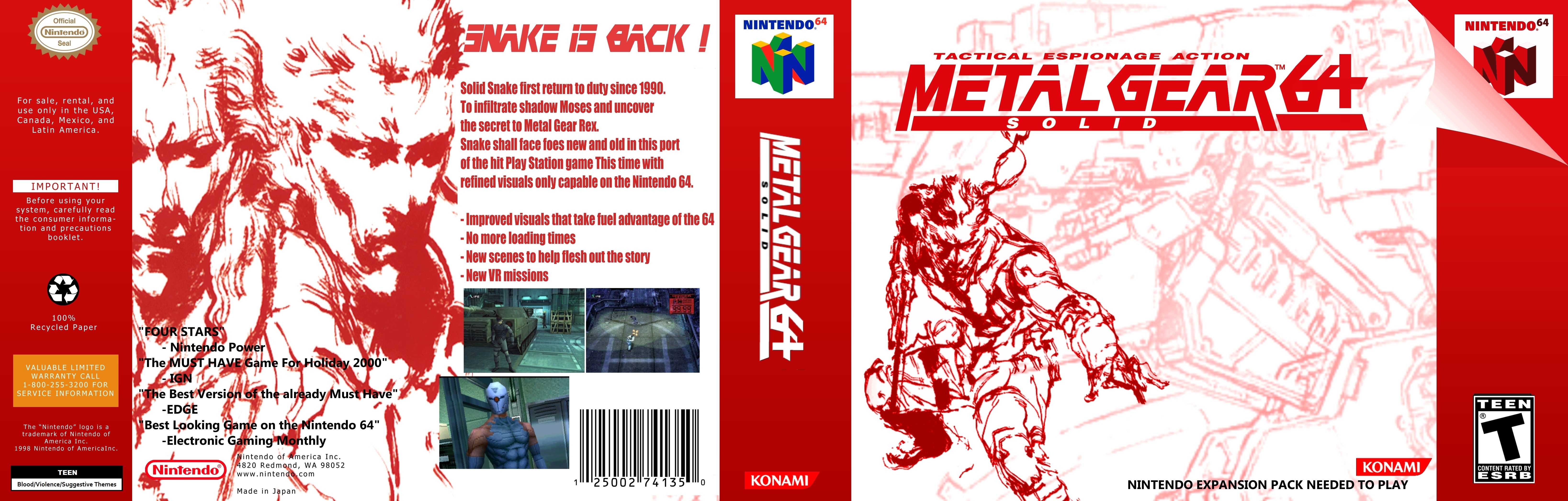 Metal Gear Solid 64 box cover