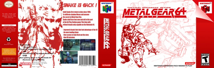 Metal Gear Solid 64 box art cover
