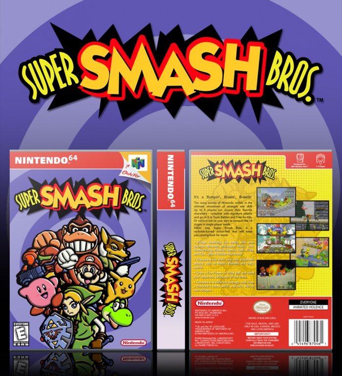 Super Smash Bros. box art cover