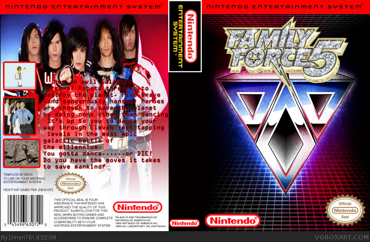 Family Force 5 Dance Or Die The Videogame box cover