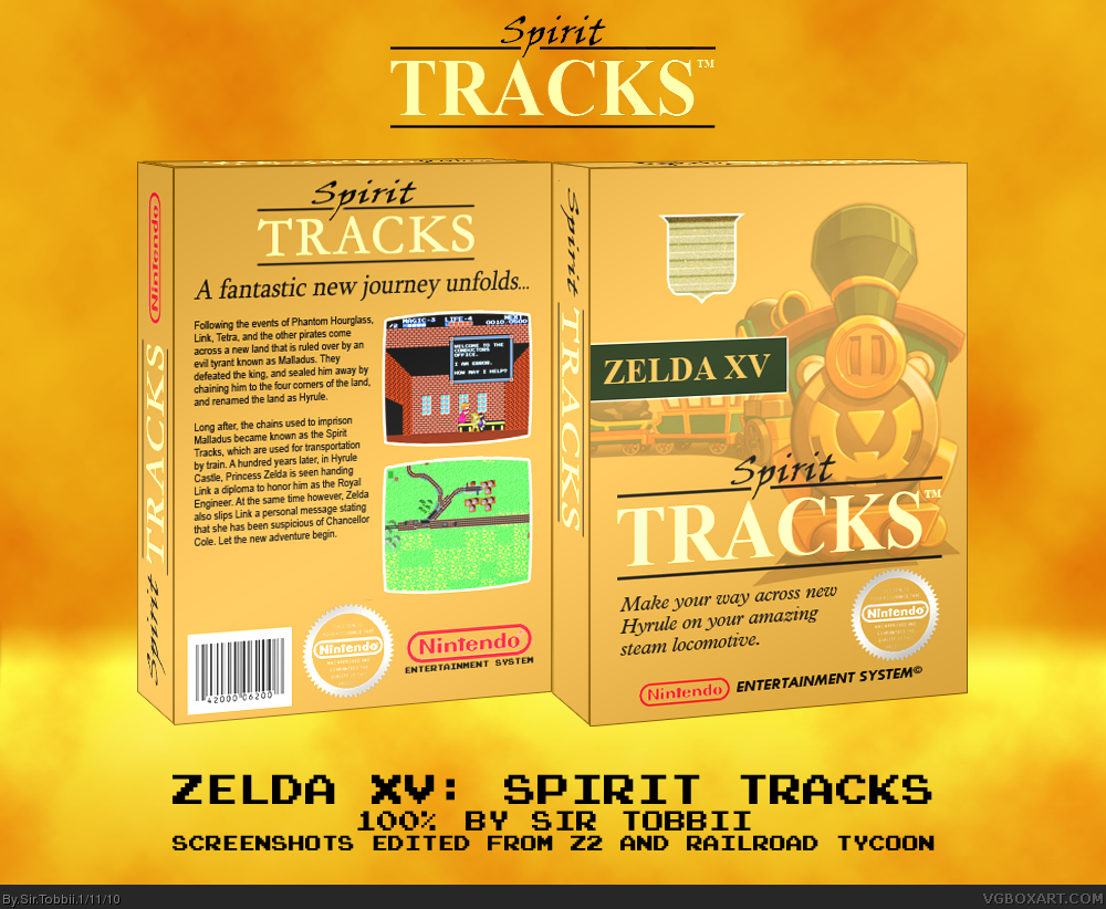 Zelda XV: Spirit Tracks box cover