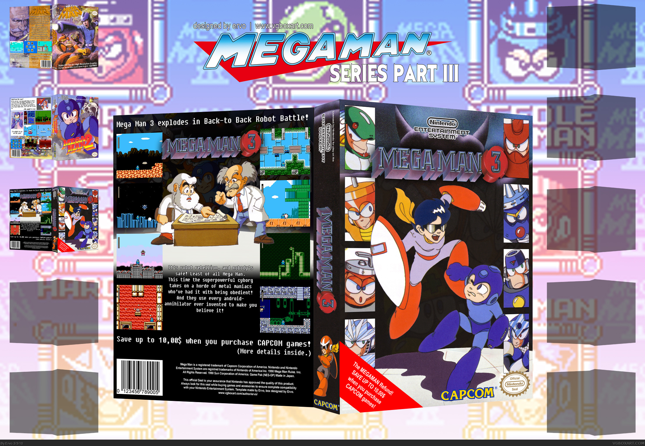 Mega Man 3 box cover