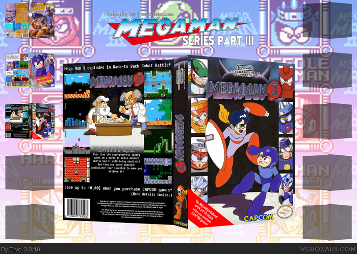 Mega Man 3 box art cover