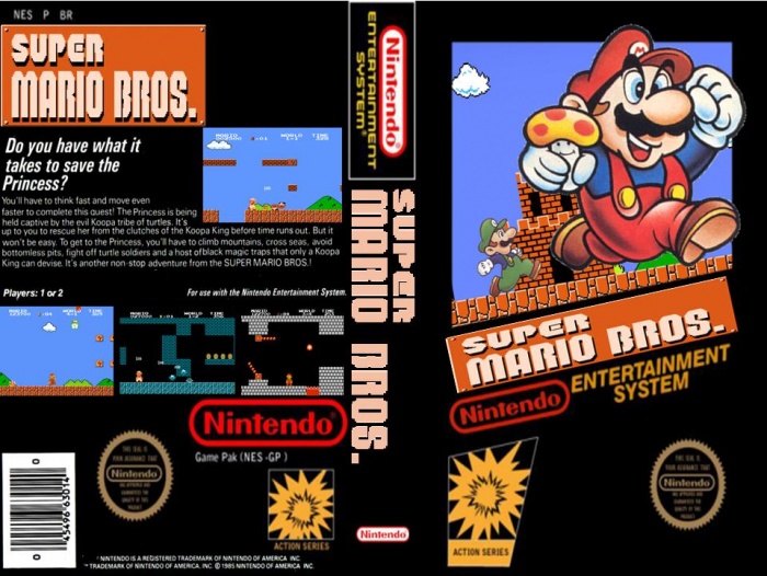 Super Mario Bros. 1 box art cover