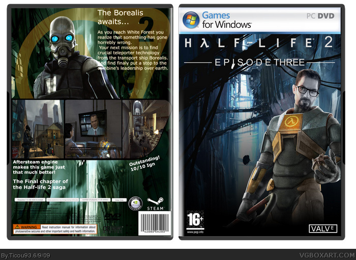 Half Life 2: Episode 3 box art cover