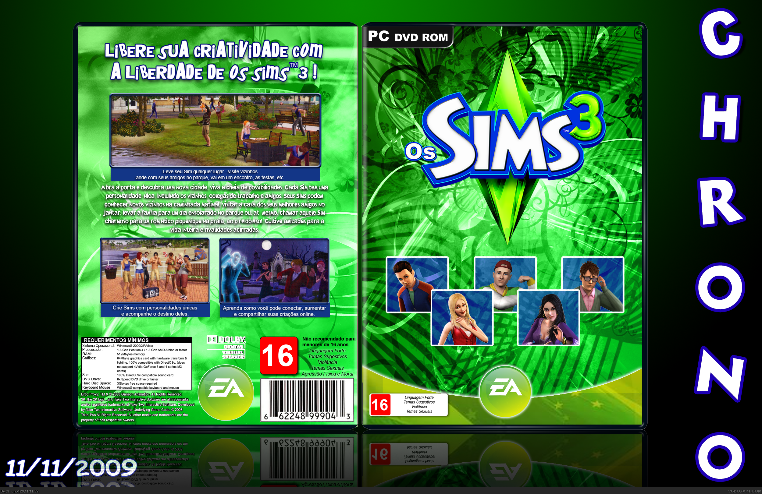 The Sims 3 box cover