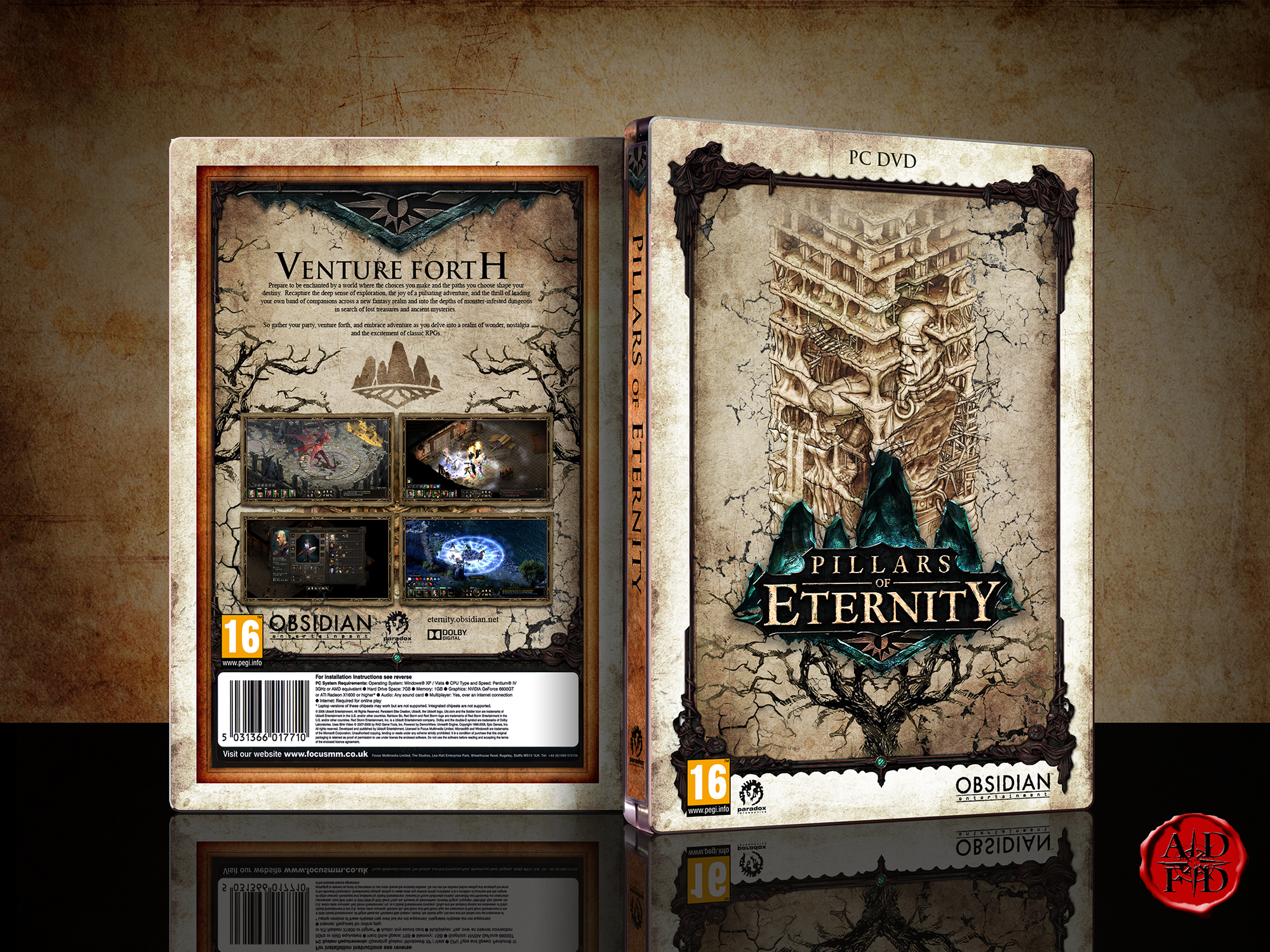 Pillars of Eternity box cover