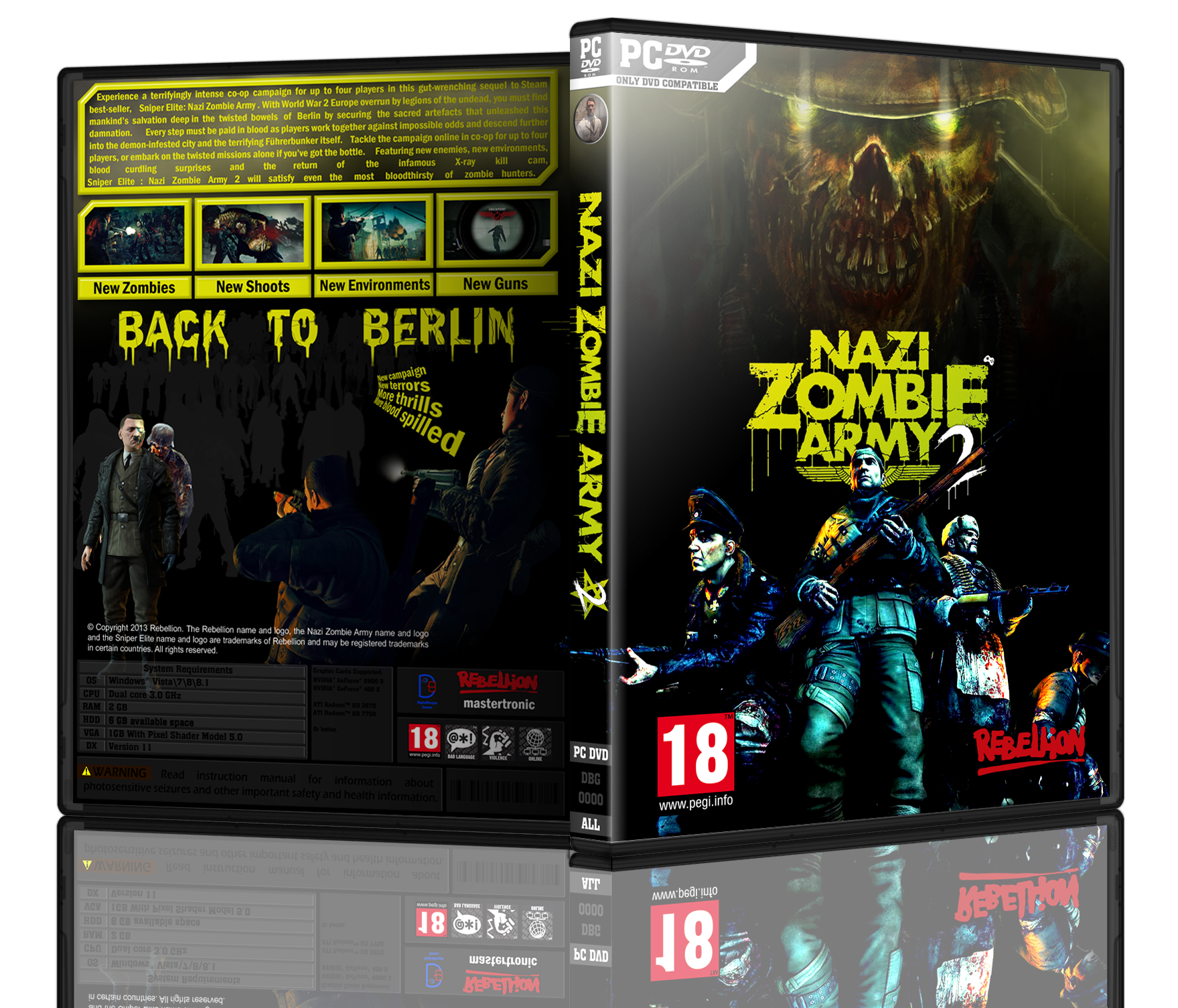 Sniper Elite Nazi Zombie Army 2 box cover