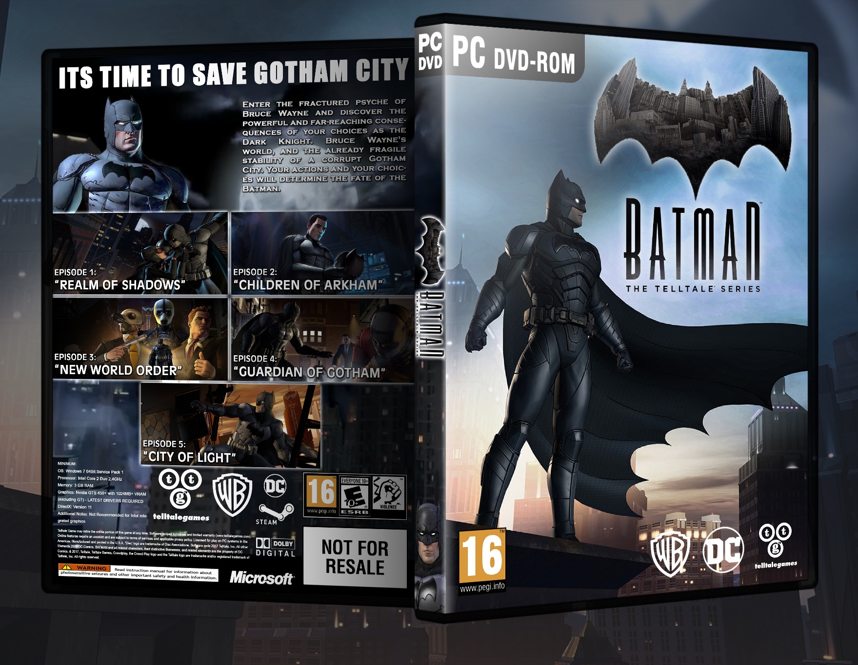 Batman The Telltale Series box cover