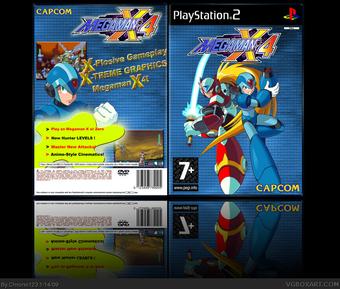 Mega Man X4 box art cover