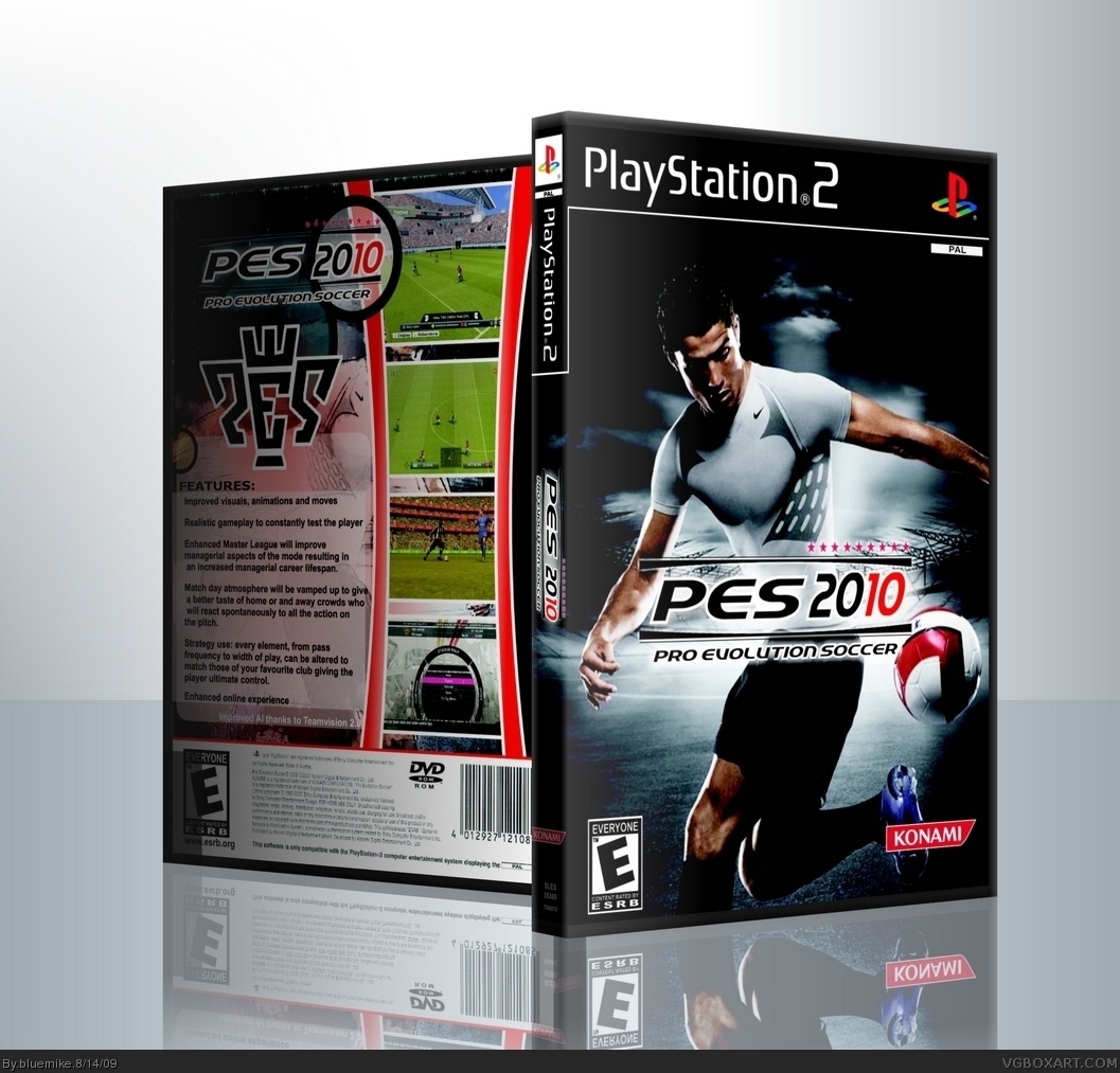 pro evolution soccer 2010 box cover