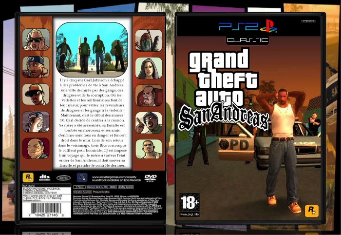 Grand Theft Auto San Andreas box art cover