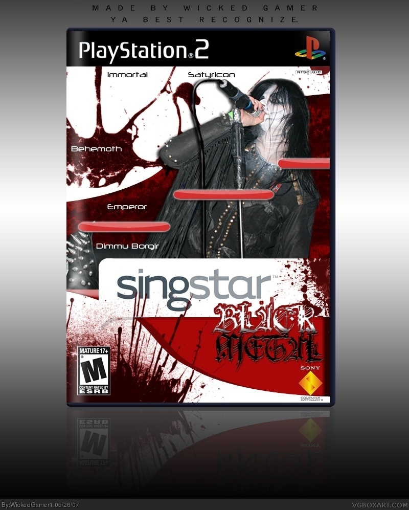 Singstar: Black Metal box cover