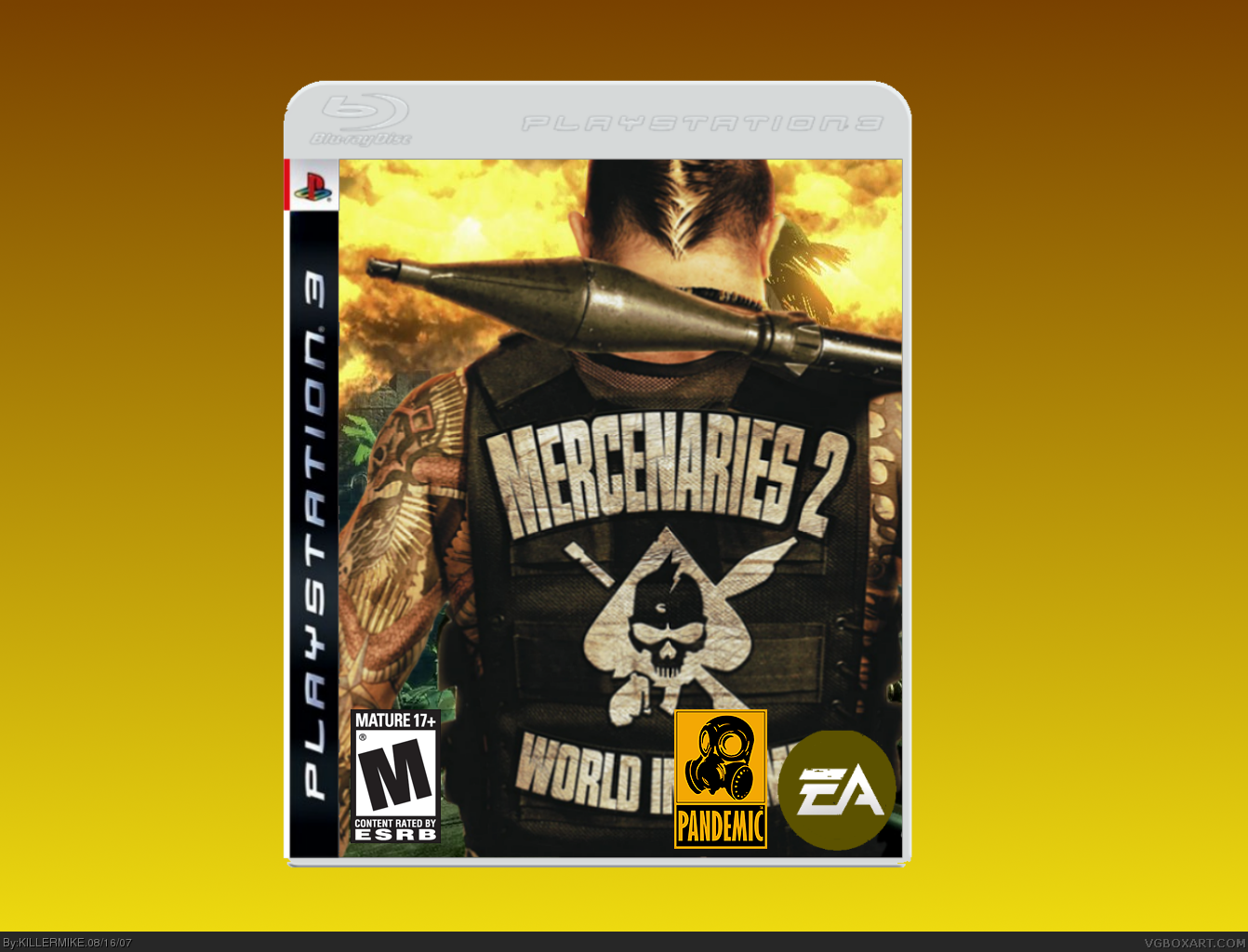 Mercenaries 2 world in flames PS3 box cover
