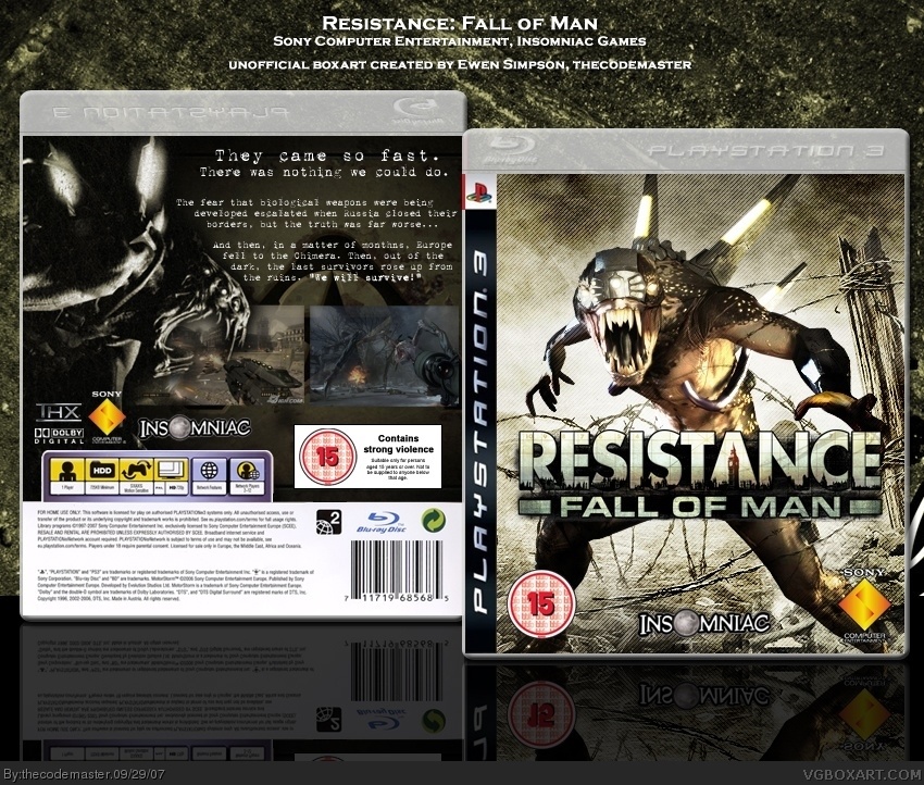 Resistance: Fall of Man box cover