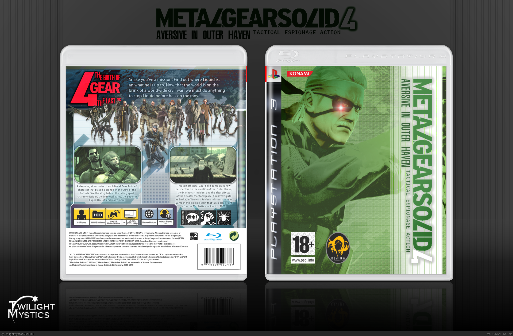 Metal Gear Solid 4: Aversive In Outer Haven box cover