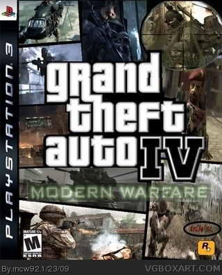 Grand Theft Auto IV Modern Warfare box cover