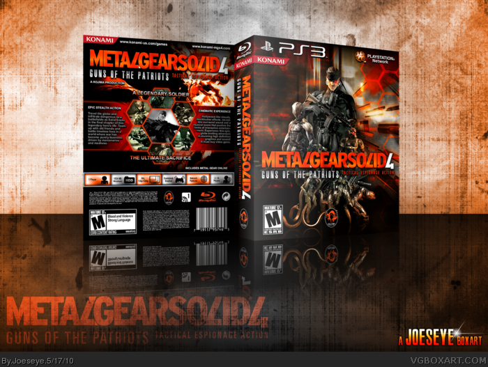Metal Gear Solid 4: Guns of the Patriots box art cover