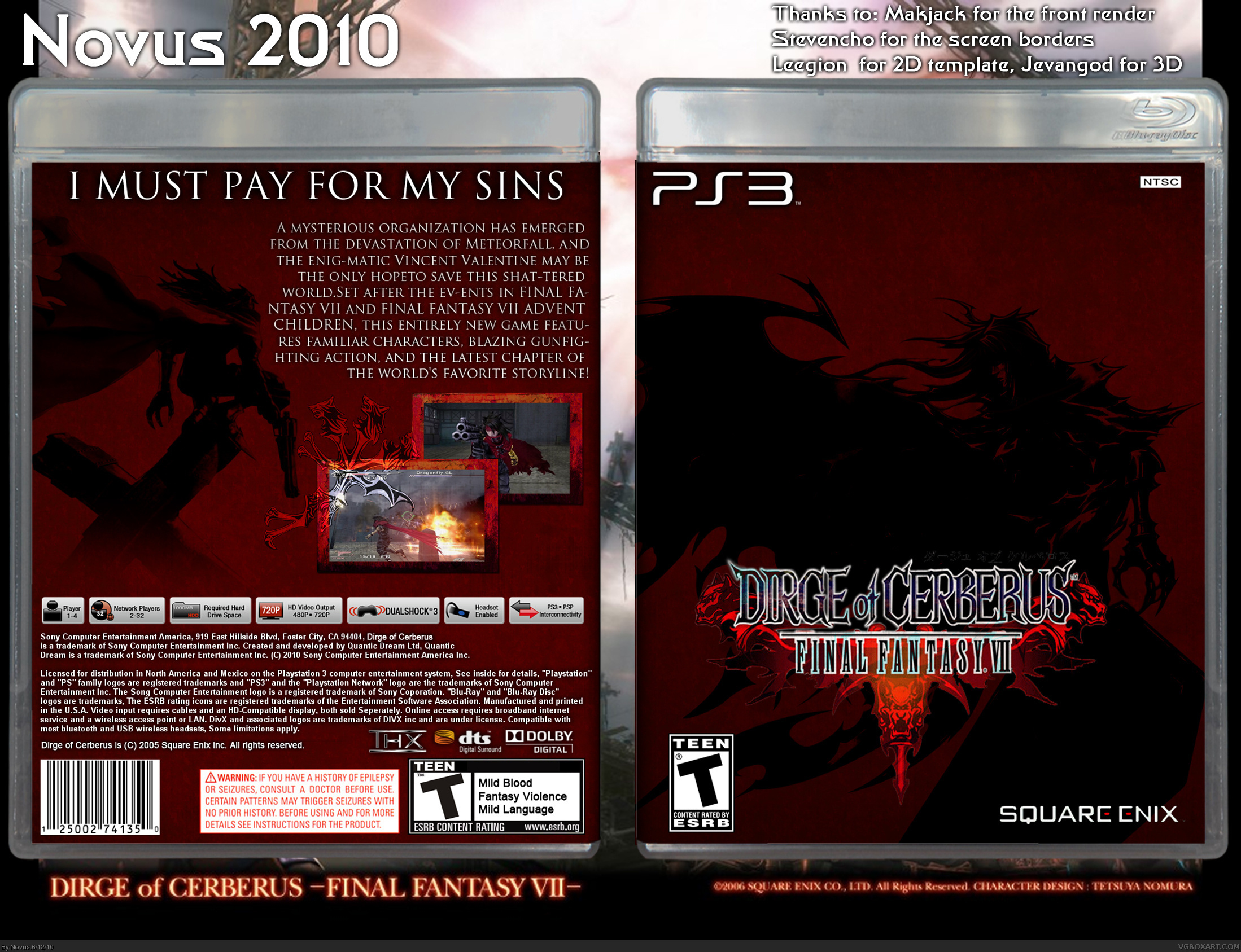 Dirge of Cerberus: Final Fantasy VII box cover