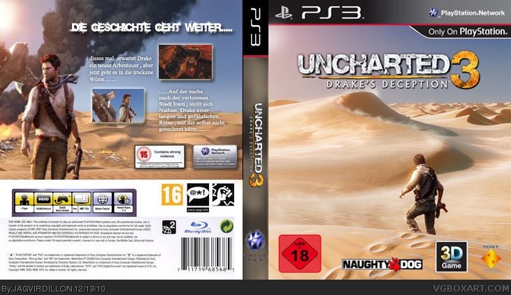 uncharted 3 drake's deception box cover