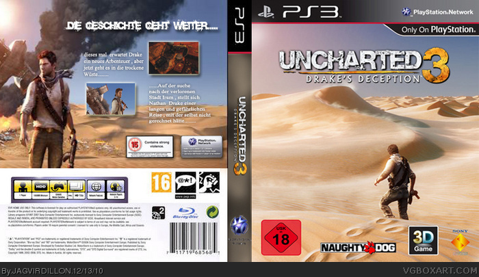 uncharted 3 drake's deception box art cover