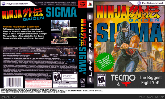 Ninja Gaiden Sigma II box art cover