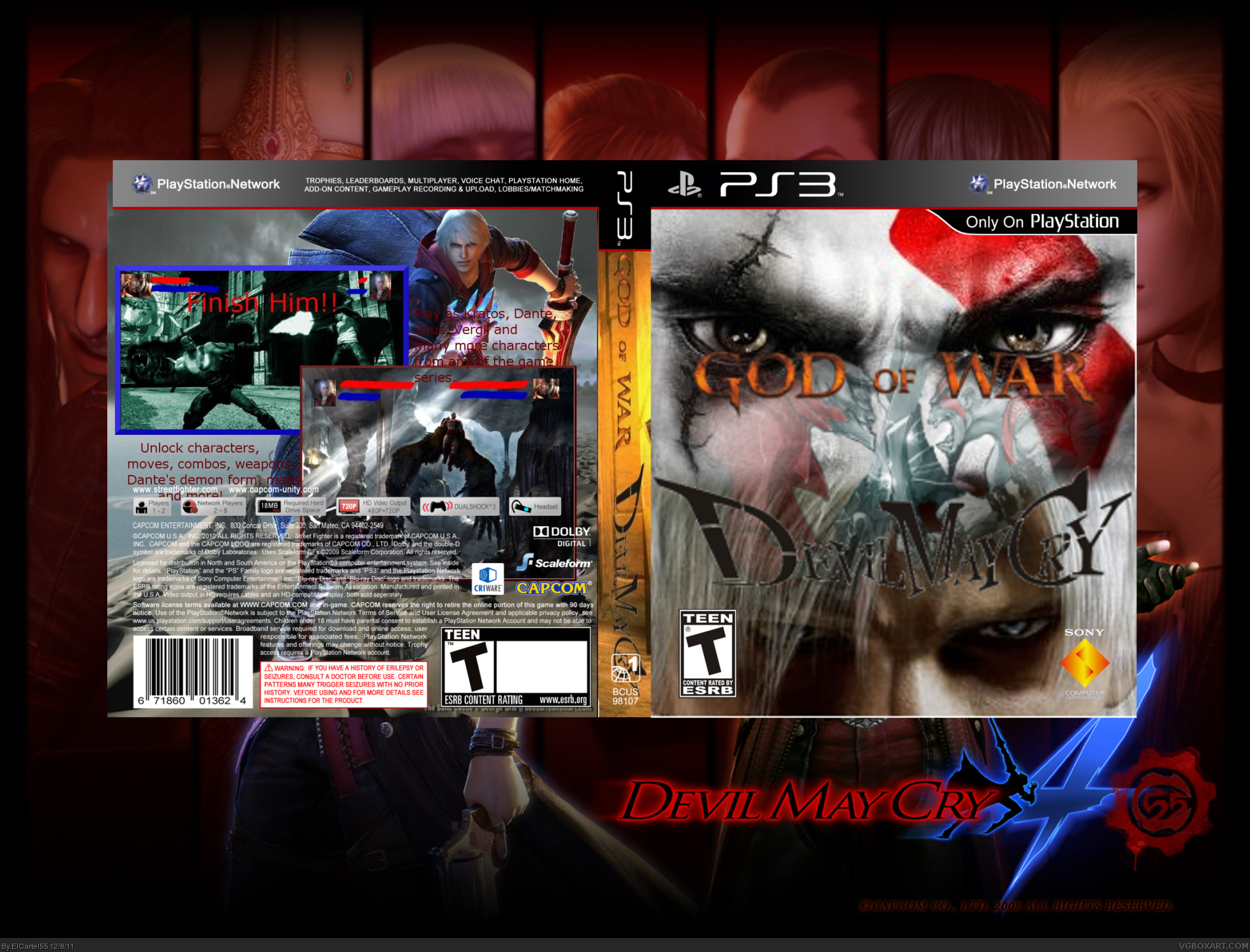 God of War vs. Devil May Cry box cover