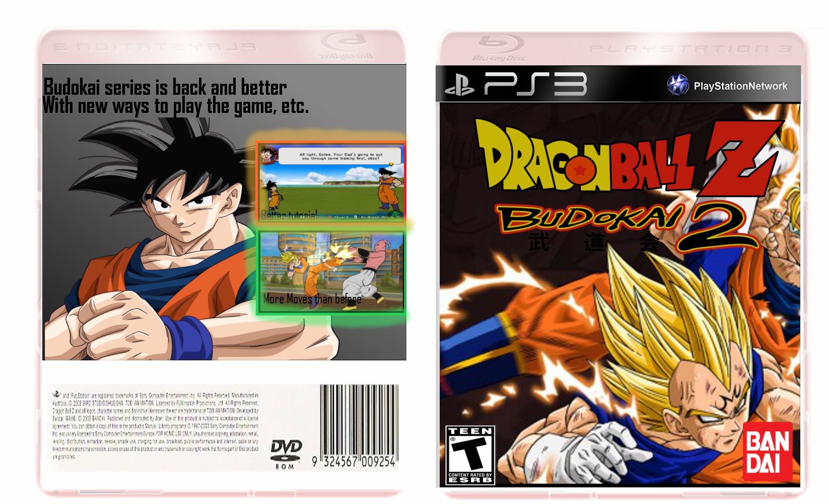 Dragon Ball Z Budokai 2 PS3 version box cover