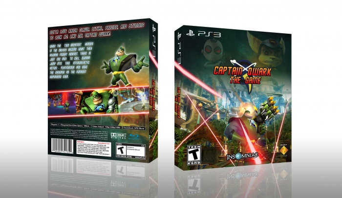 Ratchet and Clank's Captain Qwark box art cover