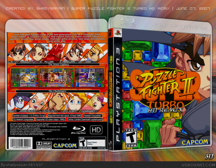 Super Puzzle Fighter II Turbo HD Remix box art cover