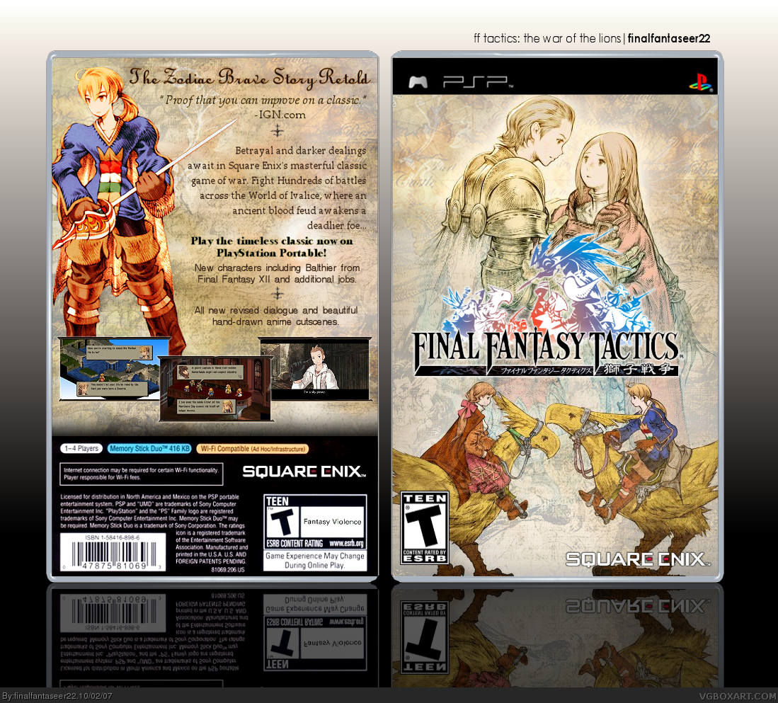 Final Fantasy Tactics: The Lion War box cover