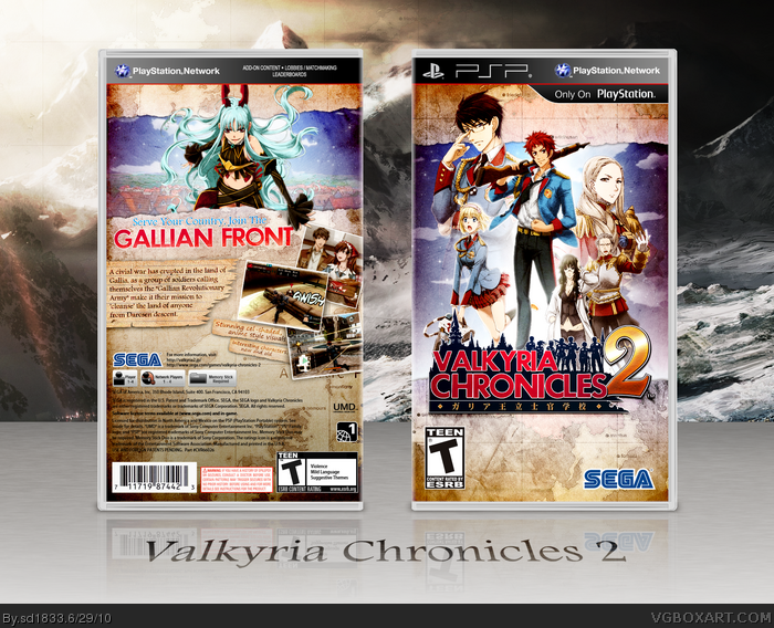Valkyria Chronicles 2 box art cover