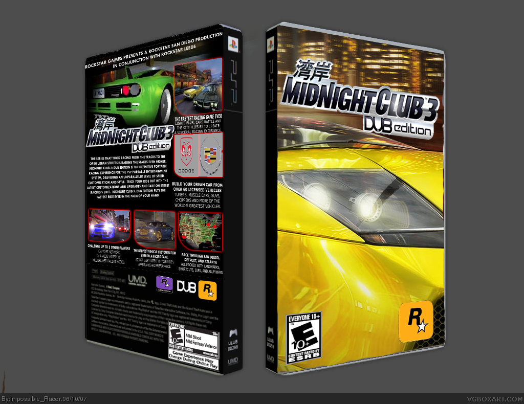 Midnight Club 3: Dub Edition box cover