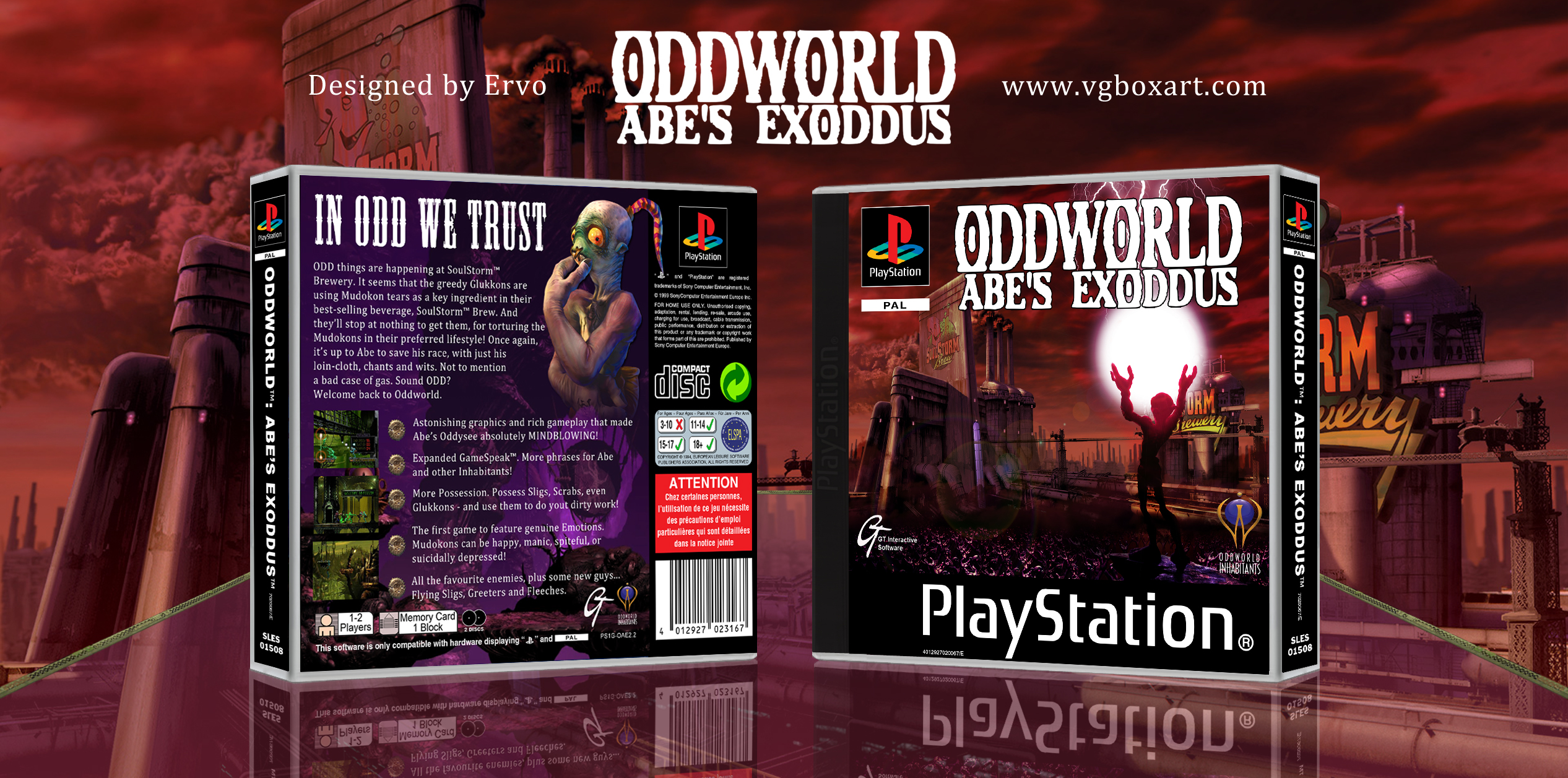 Oddworld Abe's Exoddus box cover