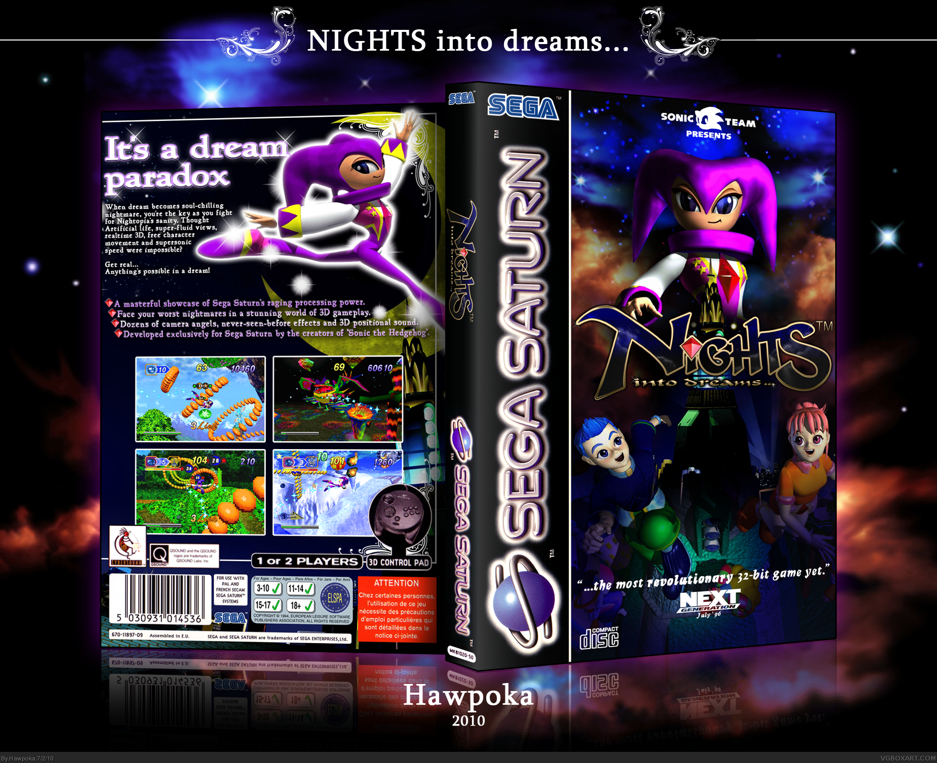 NiGHTS into Dreams... box cover