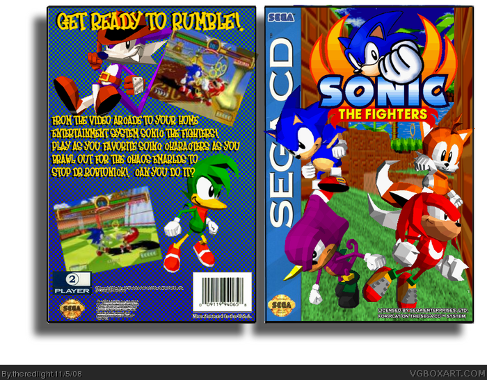 Sonic the Fighters box art cover