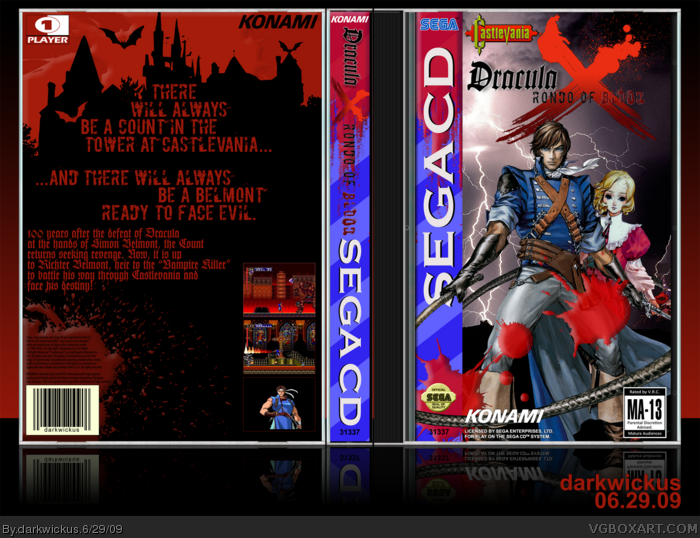 Castlevania Dracula X: Rondo Of Blood box art cover