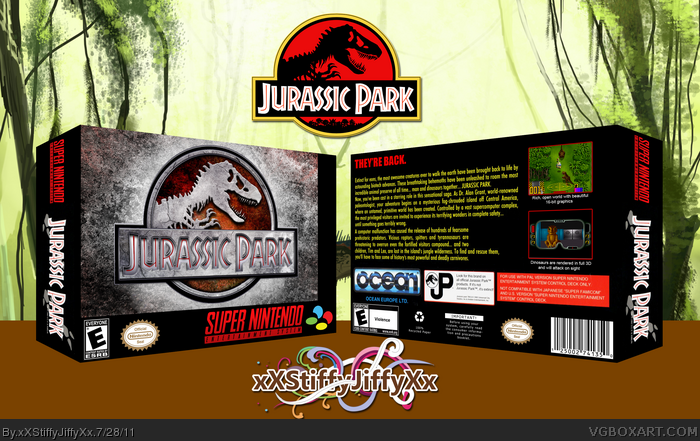 Jurassic Park box art cover