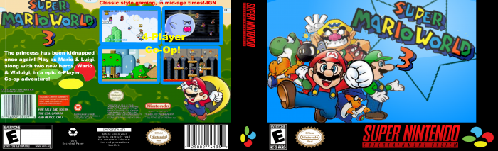 Super Mario World 3 box art cover