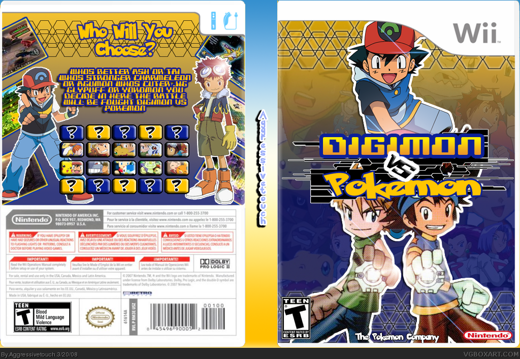 Digimon VS Pokemon box cover