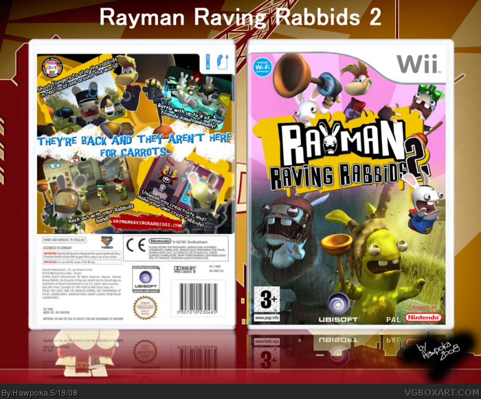 Rayman Ravin Rabbids 2 box art cover
