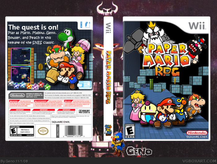Paper Mario RPG box art cover