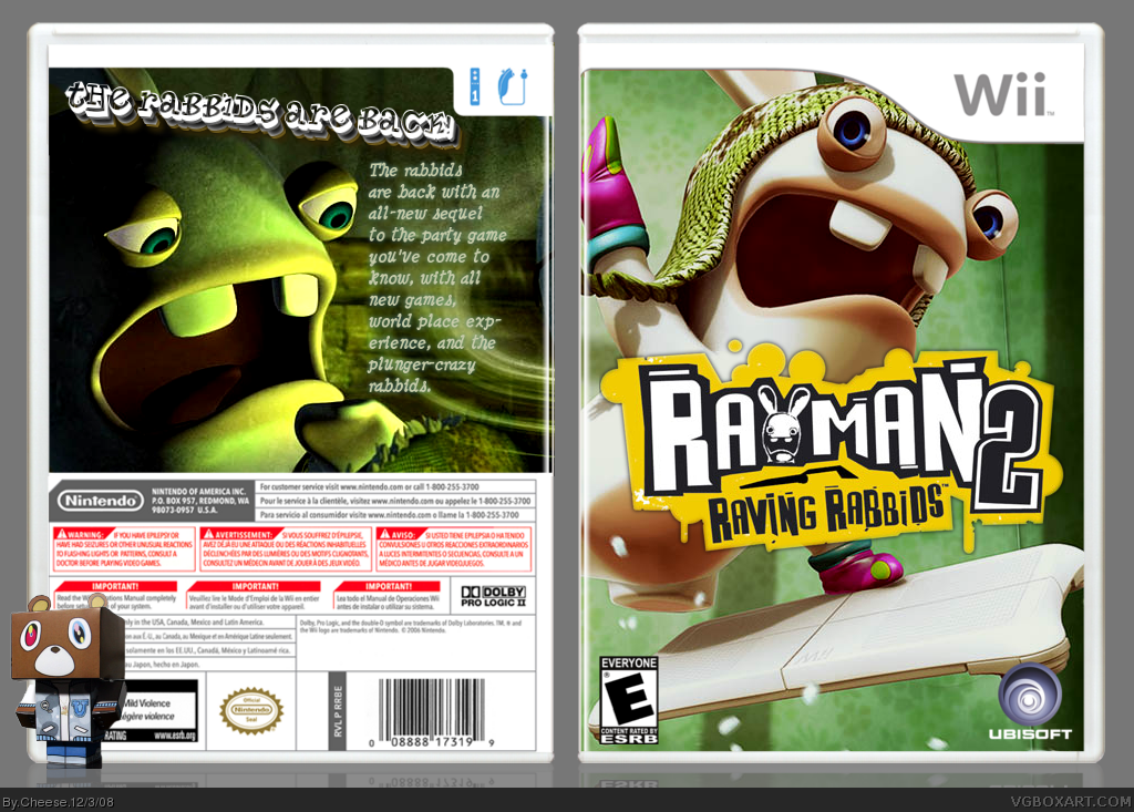 Rayman Ravin Rabbids 2 box cover