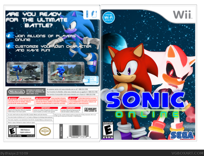 Sonic Online box art cover